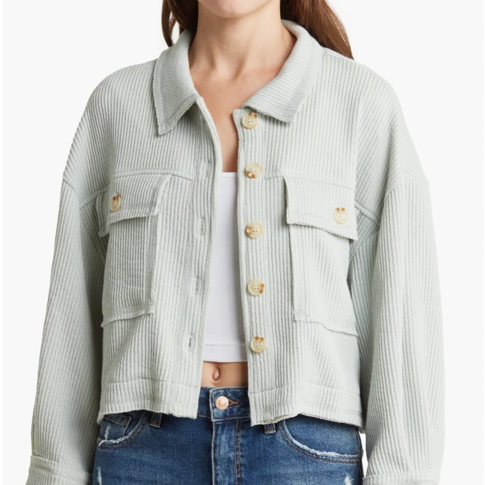 Dusty Mint Reverse Stitch Jacket Small